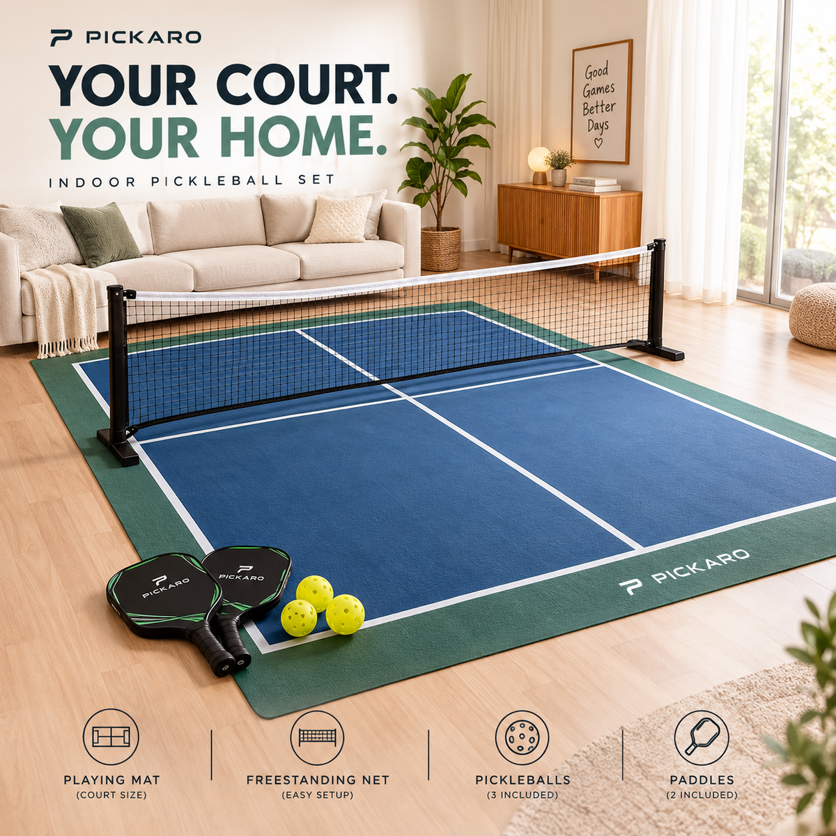 Pickaro Indoor Pickleball Set